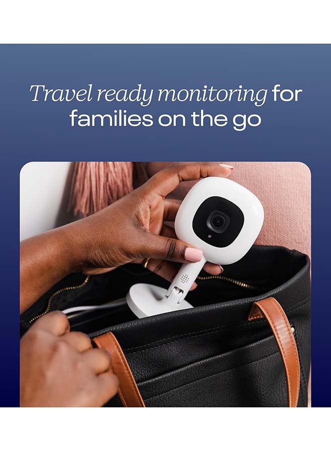 Nanit Pro 1080p HD Smart Baby Monitor & Flex Duo Stand, Featuring Split Screen and Alert Zone Function, Includes Small Breathing Band, White - Image 3